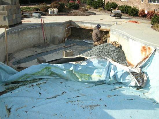 Specialty Drainage of a Pool